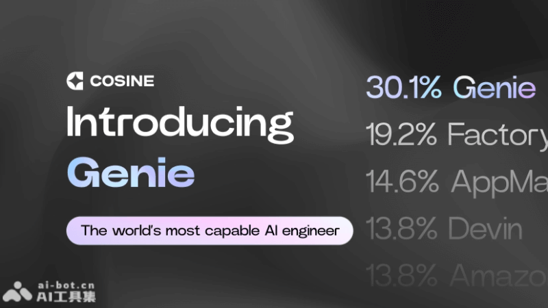 Read more about the article Genie – AI programming assistant launched by Cosine AI | AI toolset