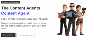Read more about the article Content Agent – the world’s first mobile AI marketing video agent