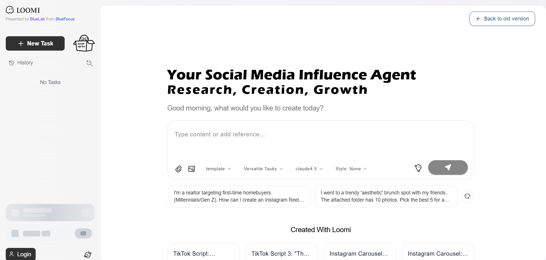 Read more about the article Loomi – AI creation tool designed for social media creators