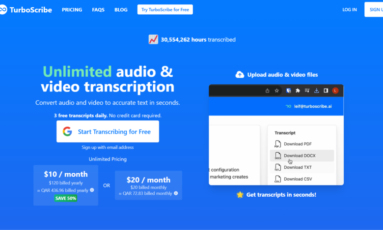 AI audio and video to text tool