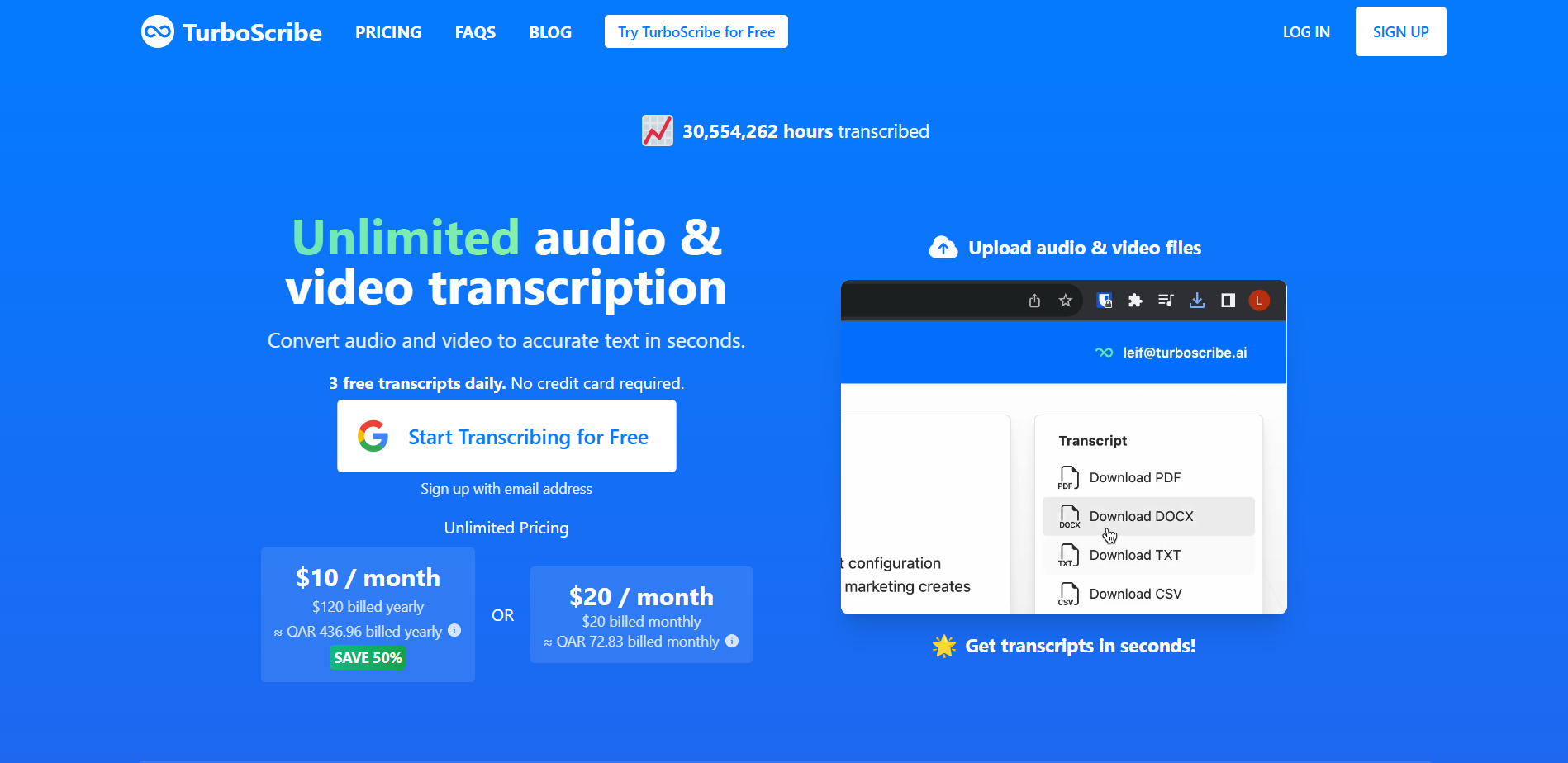 AI audio and video to text tool