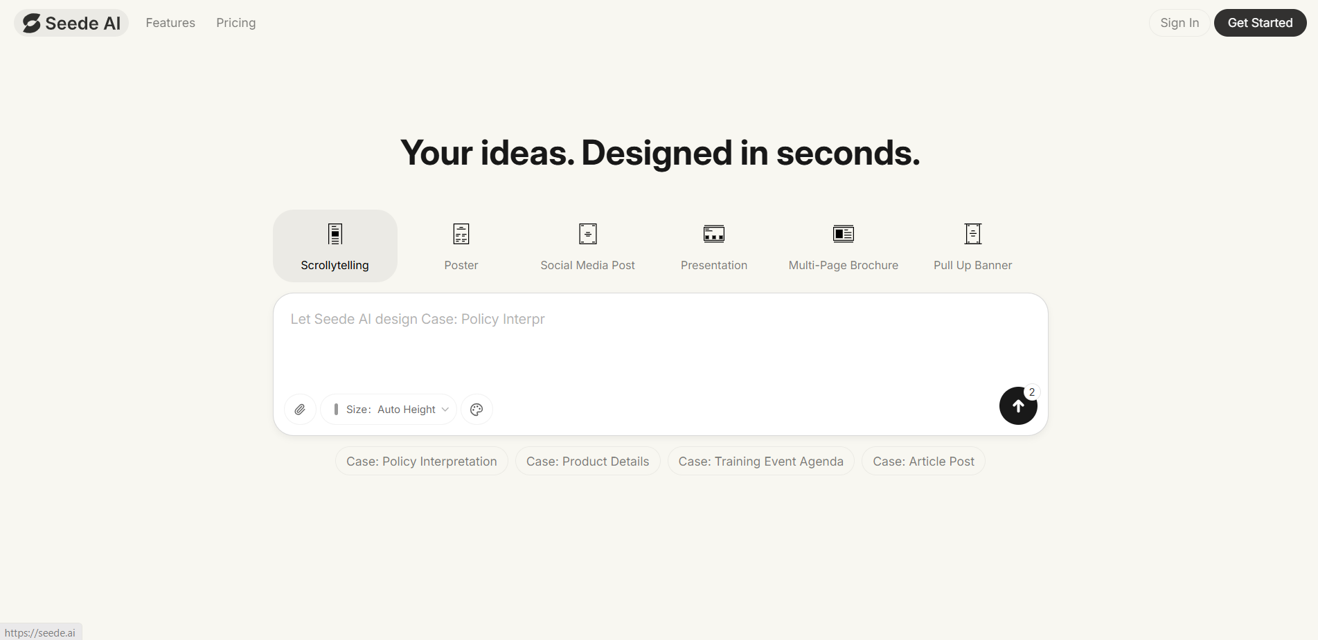 AI native design tool